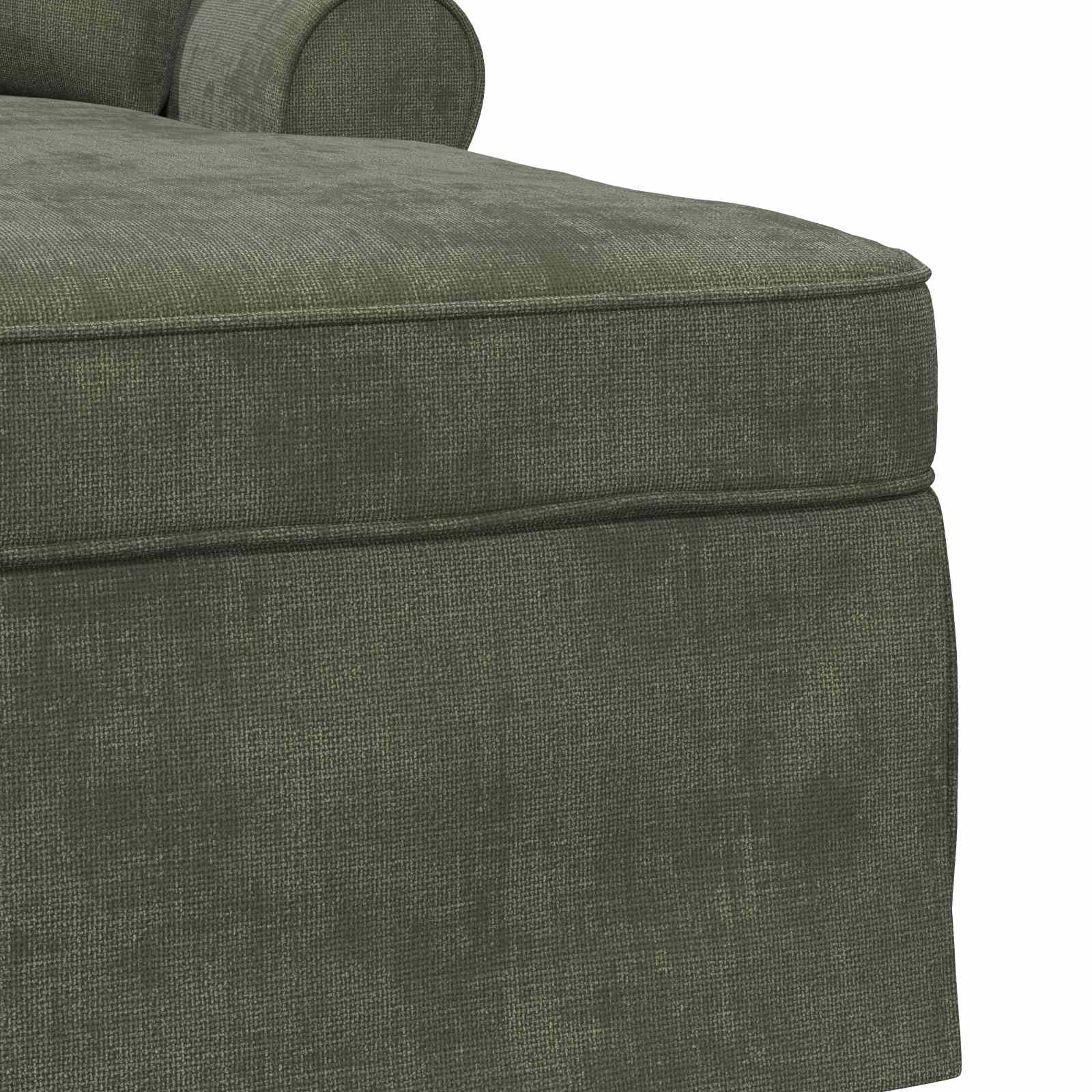 Chaise Lounge mit Rock mit Kissen Creme 157 x 91 x 91 cm ARES