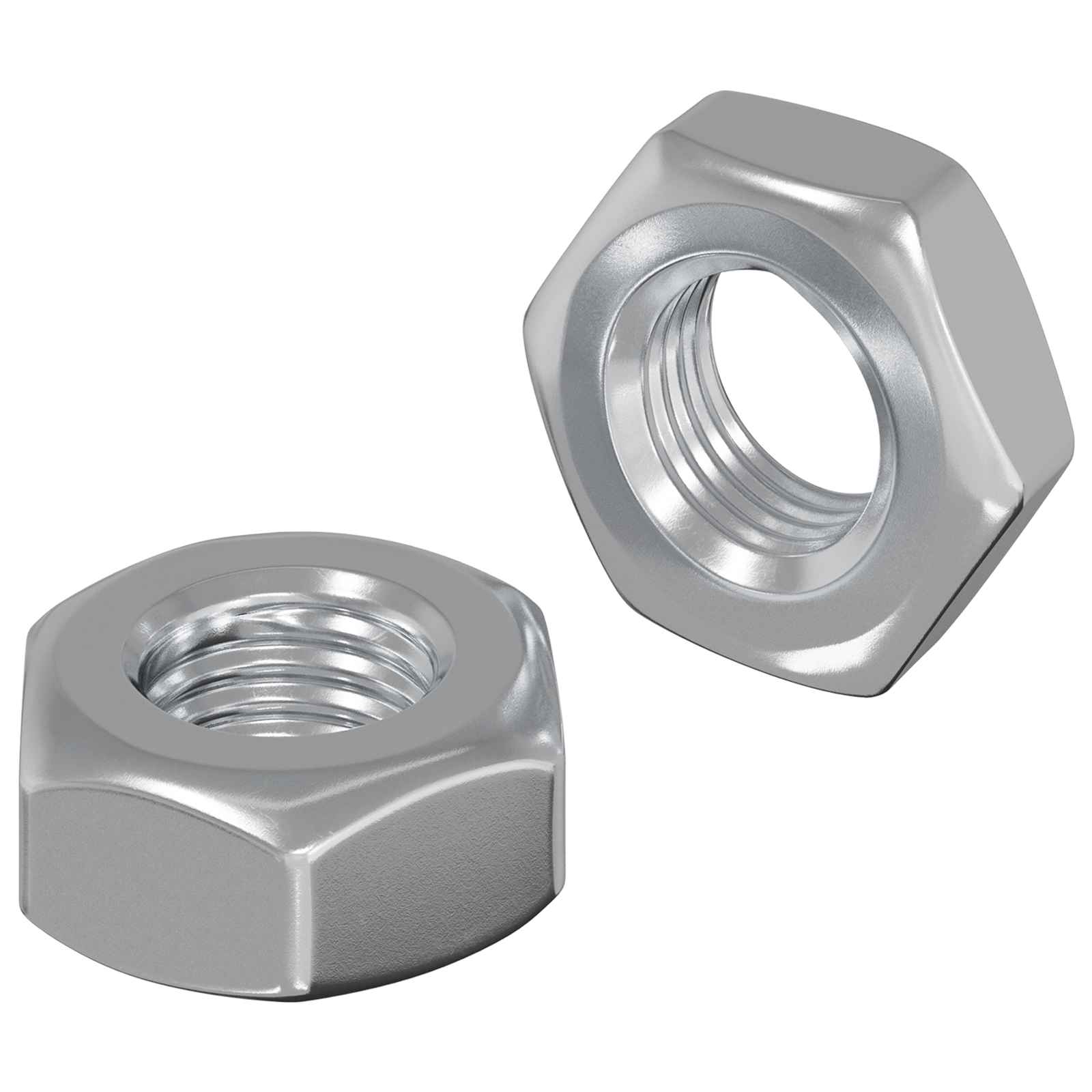 Sechskantmutter 2 pcs Silber M6 Metall