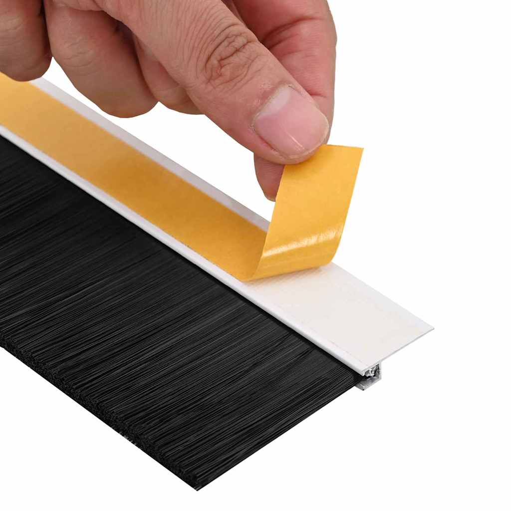 Selbstklebende Türbürstendichtungen 2 pcs Braun 100 cm