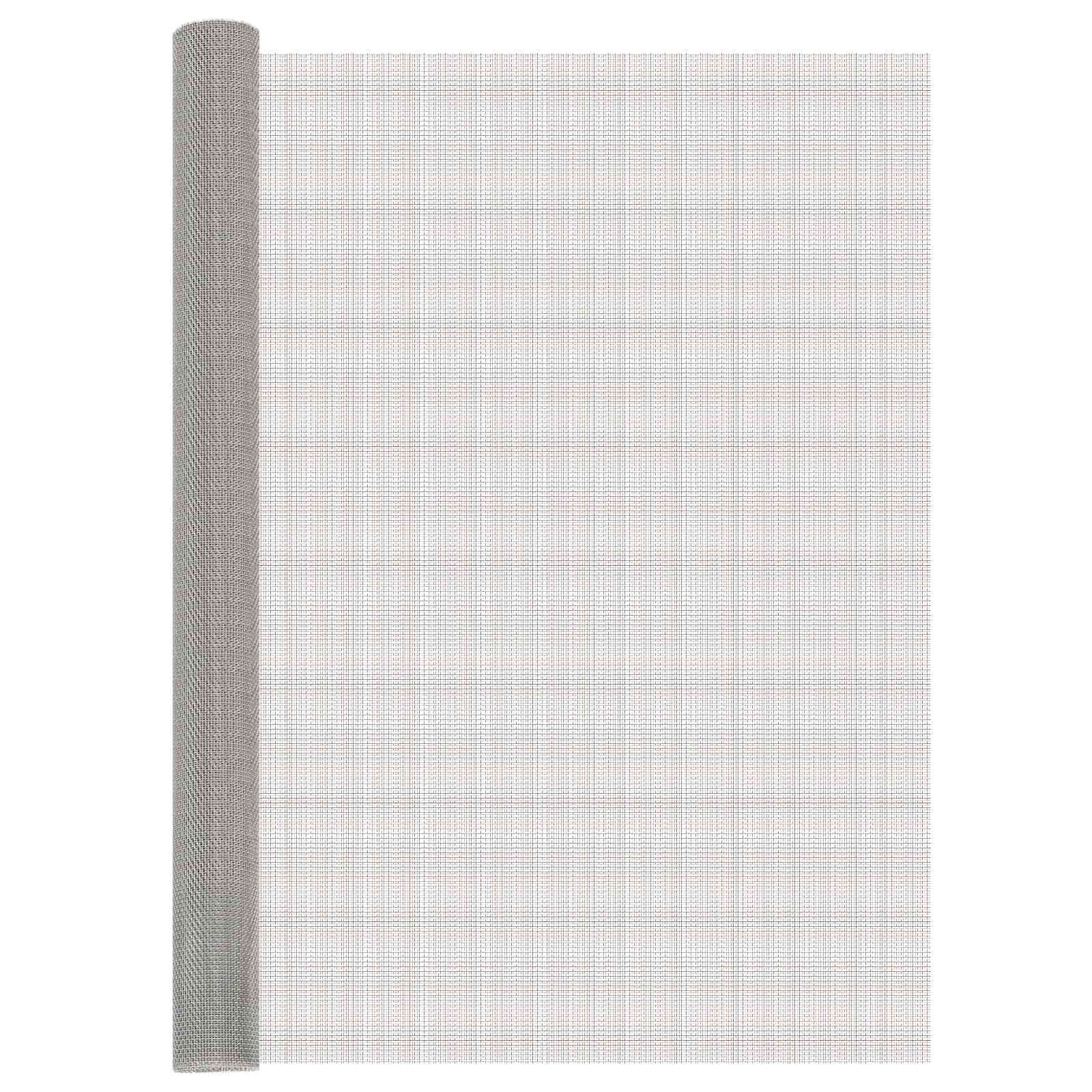 Mesh Bildschirm 20 x 500 cm 20 Mesh Edelstahl 201 Silber