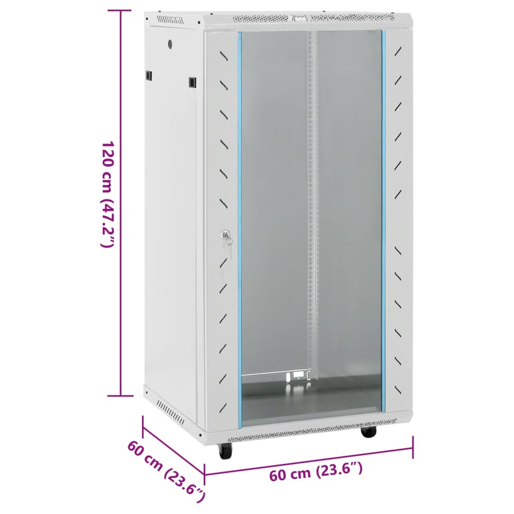15U Netzwerkschrank 19" IP20 Schwarz 60x45x86 cm