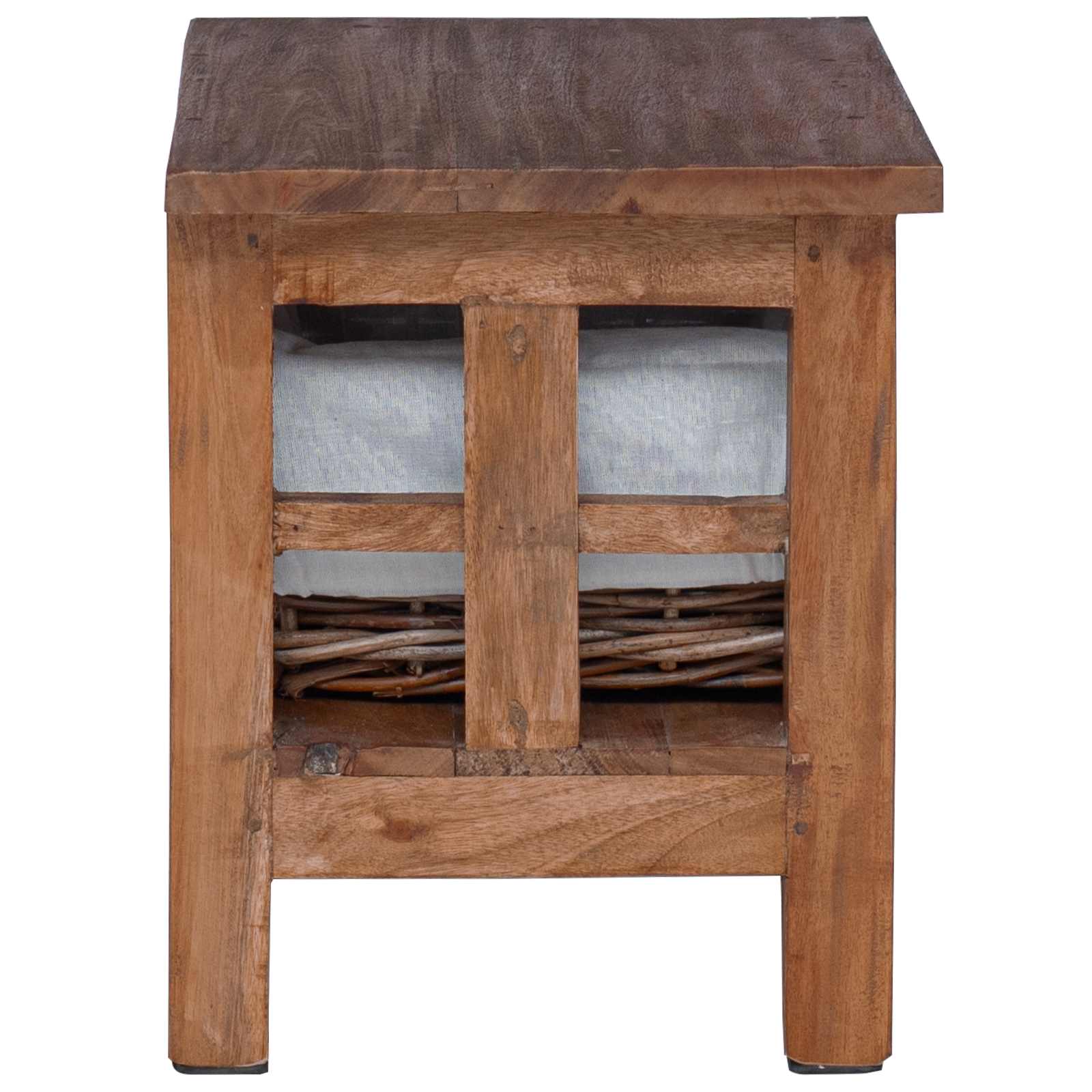 Beistelltisch Braun 38 x 28 x 35 cm Massivholz Mahagoni