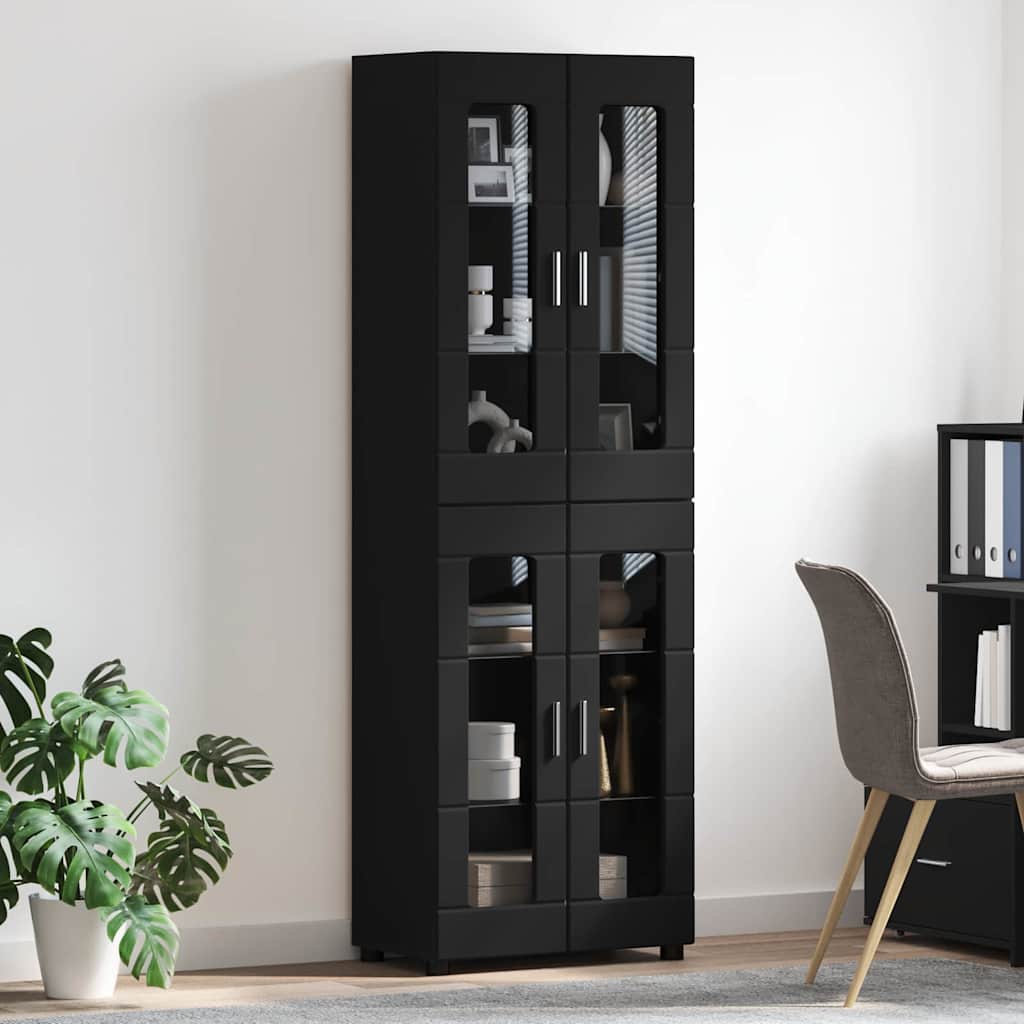 Highboard mit Regal FLORIN Weiß 60 x 35 x 182 cm Holzwerkstoff