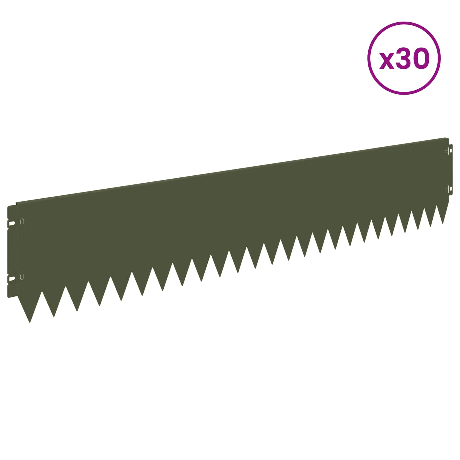 Raseneinfassung 10 pcs 103 x 10 cm Stahl Schwarz
