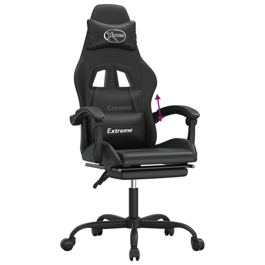 Gaming-Stuhl Schwarz und Golden Kunstleder