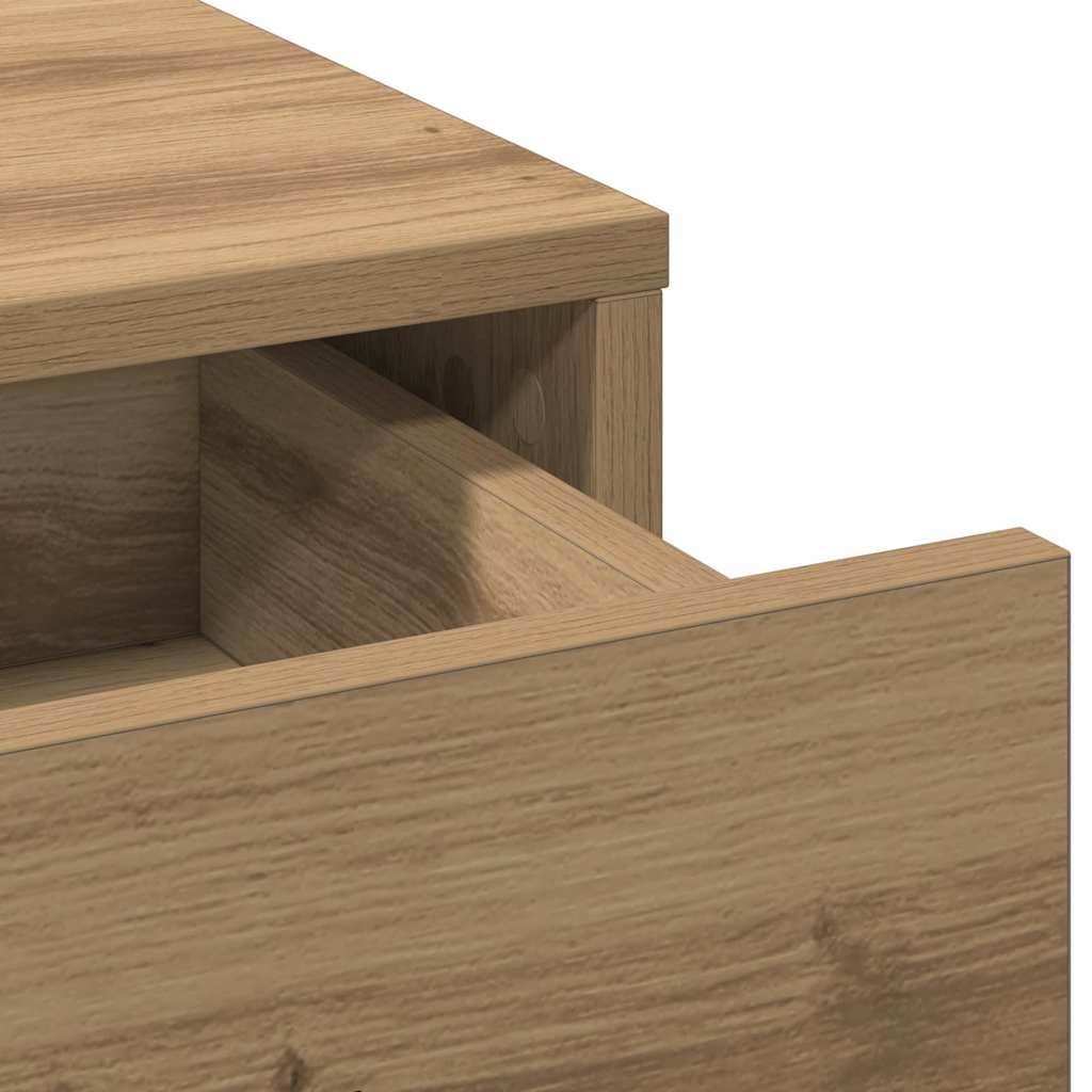 Schminktischset mit LED mit Schubladen 3 pcs Weiß Holzwerkstoff