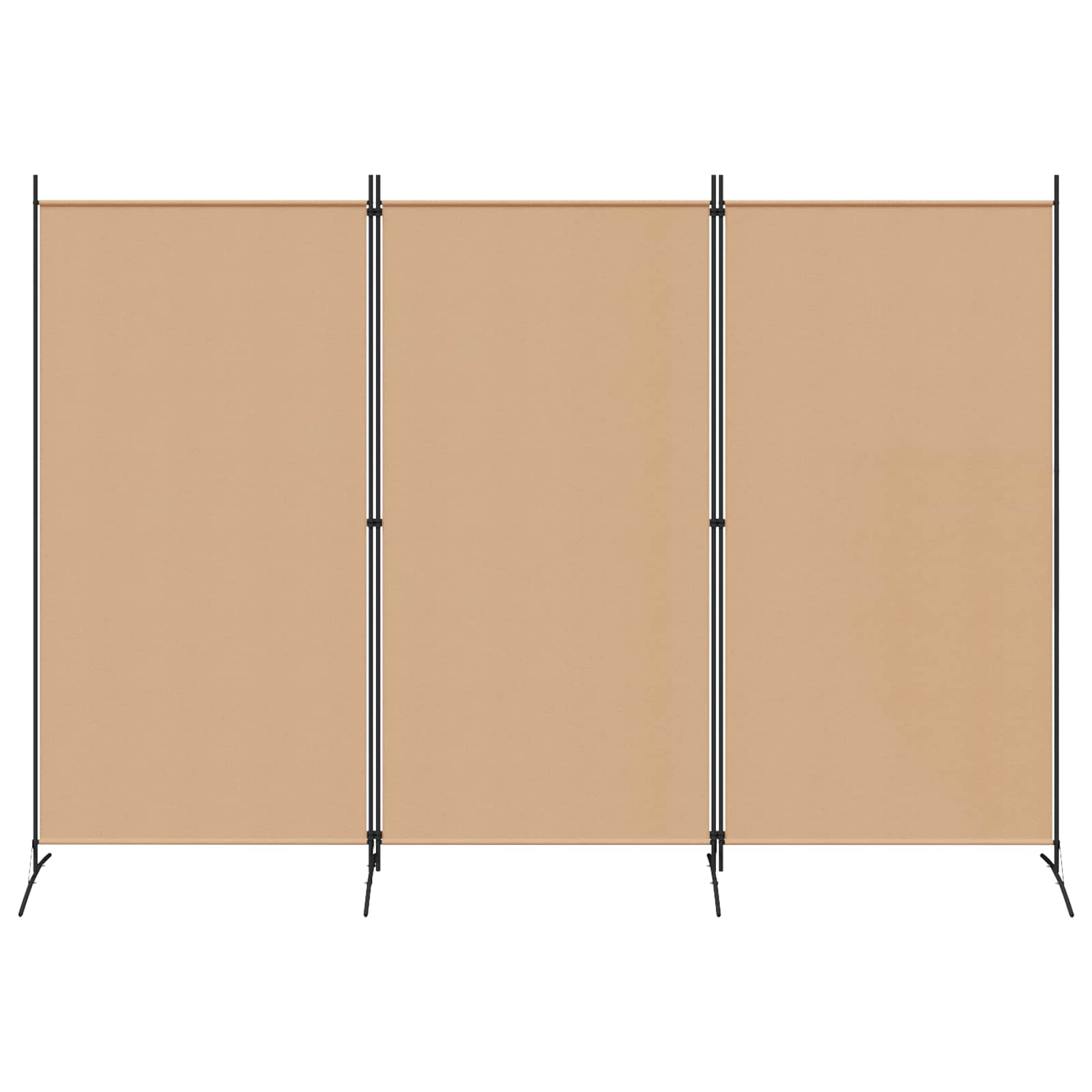 3-tlg. Raumteiler Weiß 260x180 cm Stoff