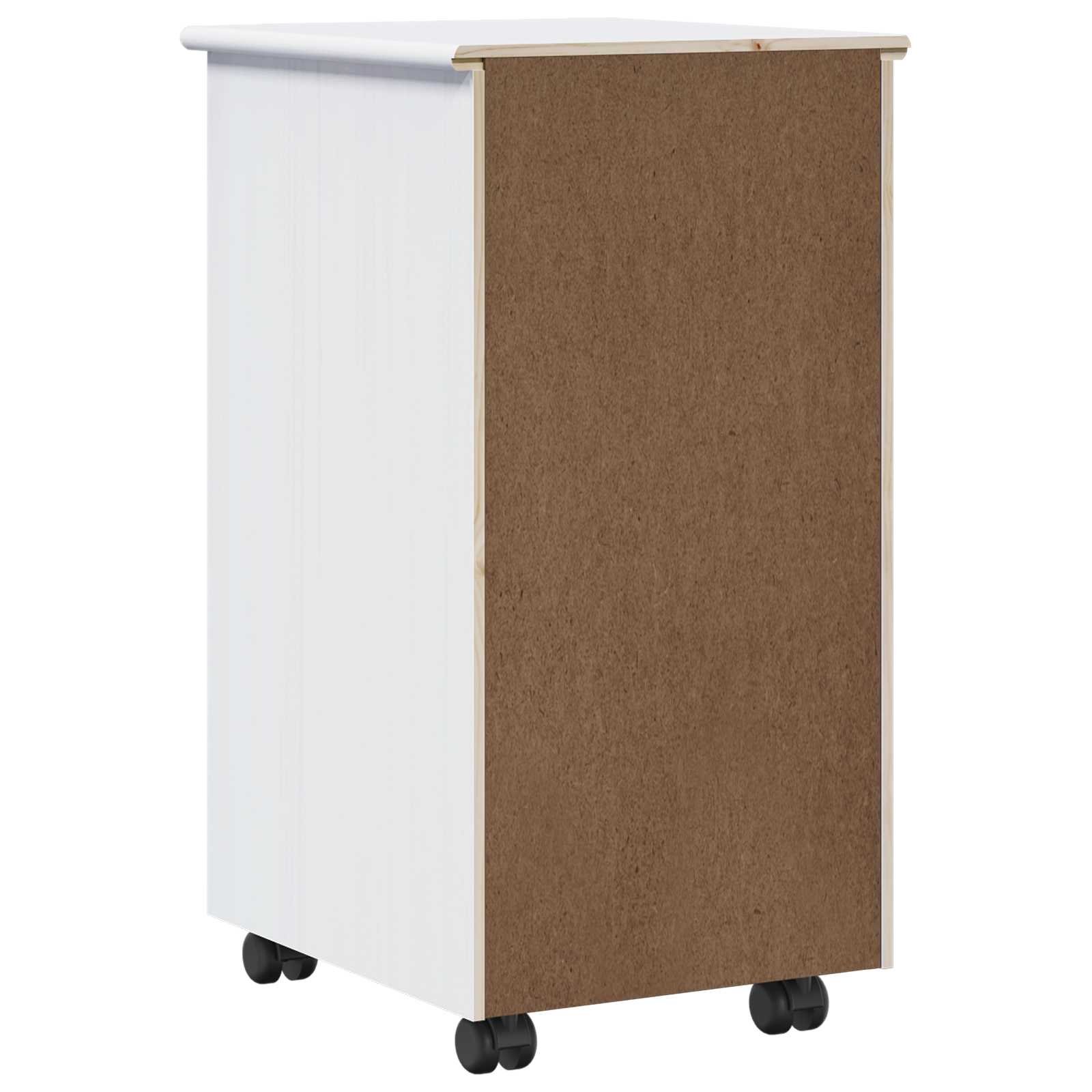 Rollschrank Honigbraun 34 x 39 x 65,5 cm Massivholz Kiefer