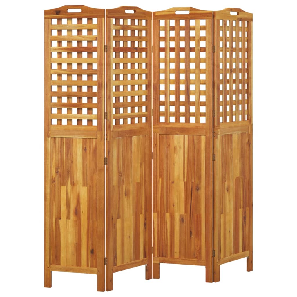 3-tlg. Paravent 121,5x2x115 cm Massivholz Akazie
