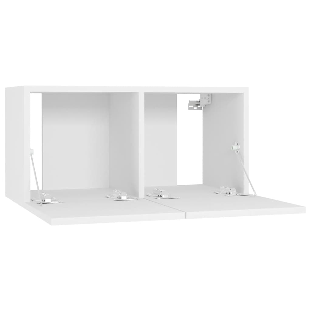 4-tlg. TV-Schrank-Set Weiß Holzwerkstoff