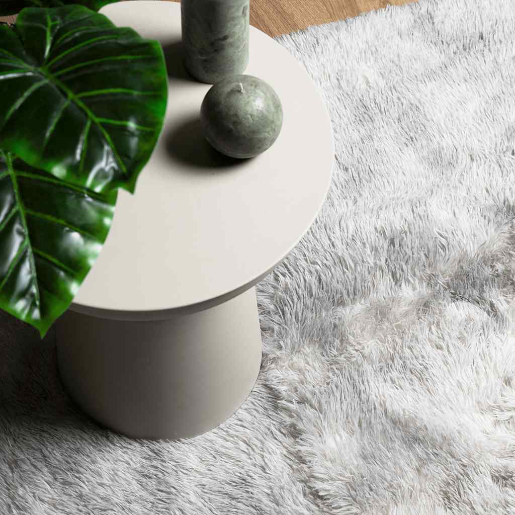 Teppich Shaggy Hochflor NAVARRA Beige 60x100 cm Polyester
