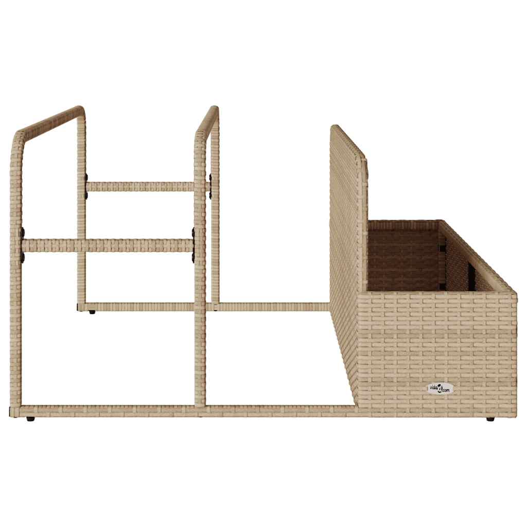 Pool Aufbewahrungsbehälter Schwarz 110x100x57 cm Poly Rattan