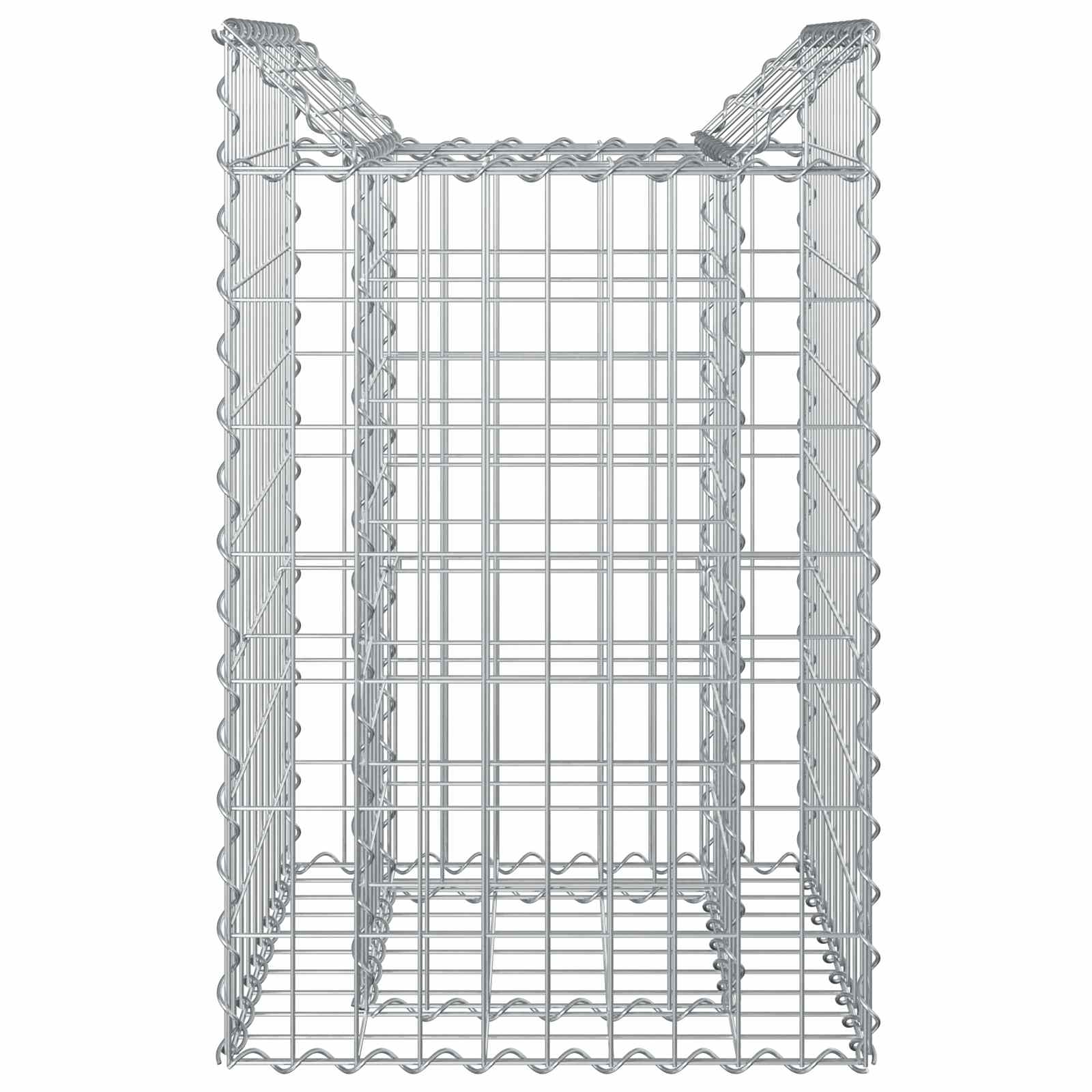 Gabionen-Hochbeet 2 pcs Silber