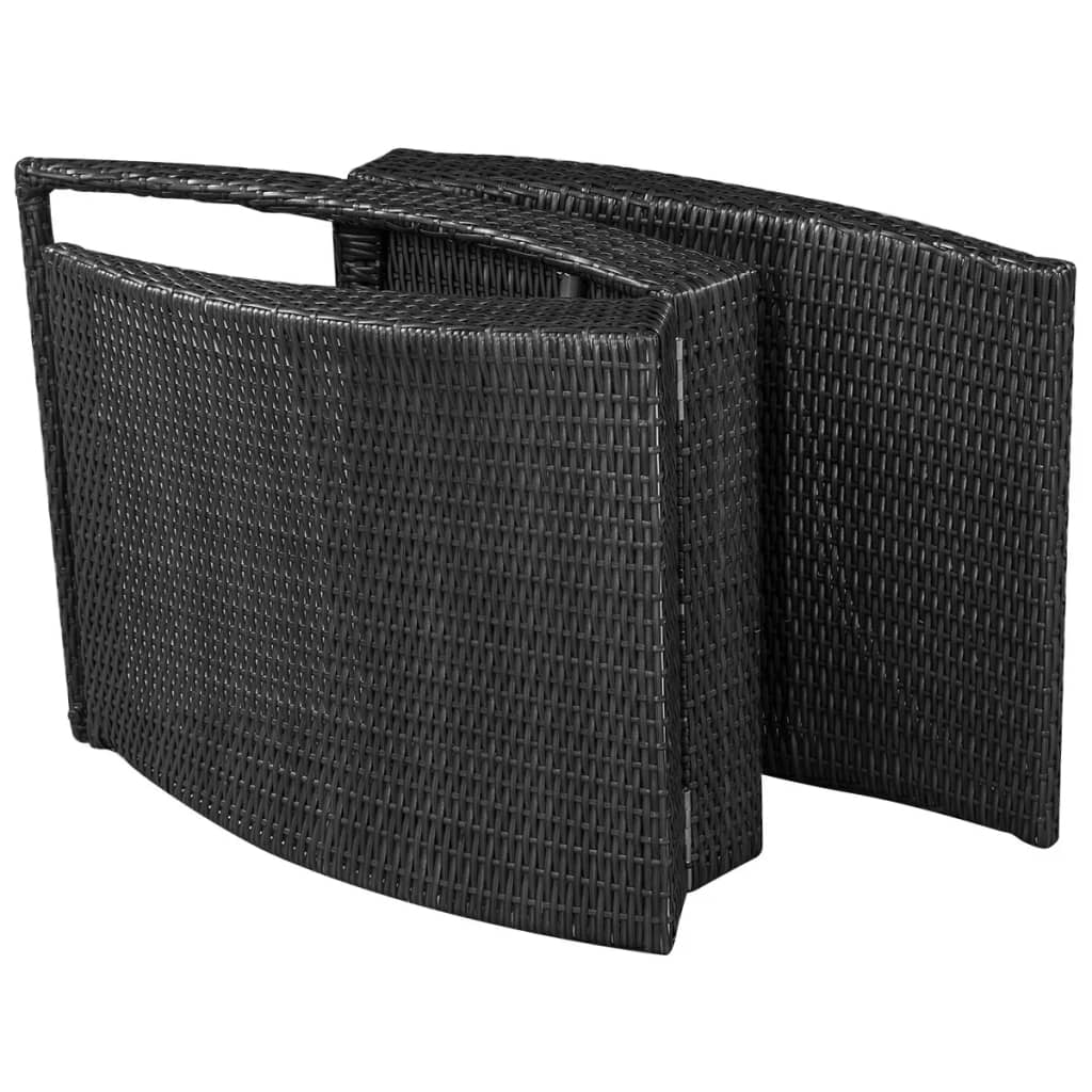Klappbare Sonnenliege mit Auflage Poly Rattan Braun