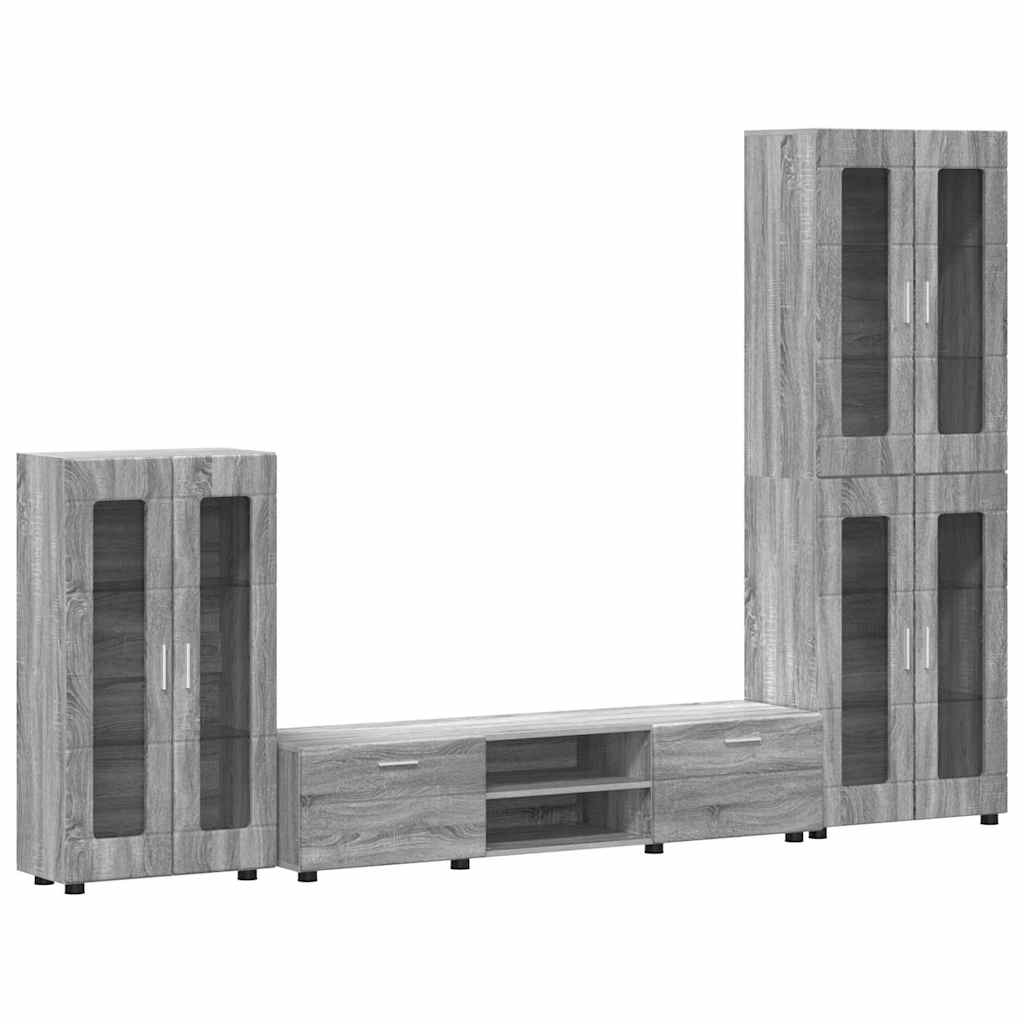 Highboard mit Regal FLORIN Weiß 60 x 35 x 182 cm Holzwerkstoff