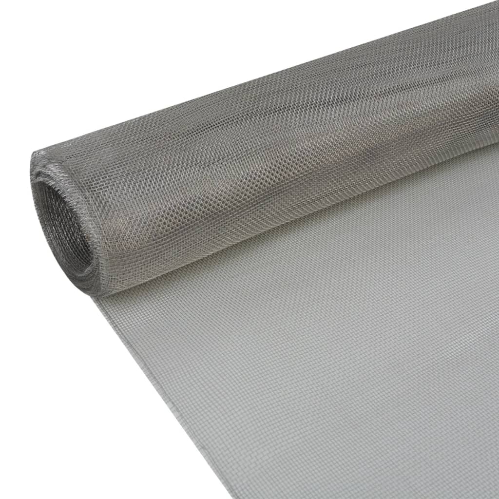 Drahtzäune 100 x 500 cm Mesh Edelstahl 201 Silber