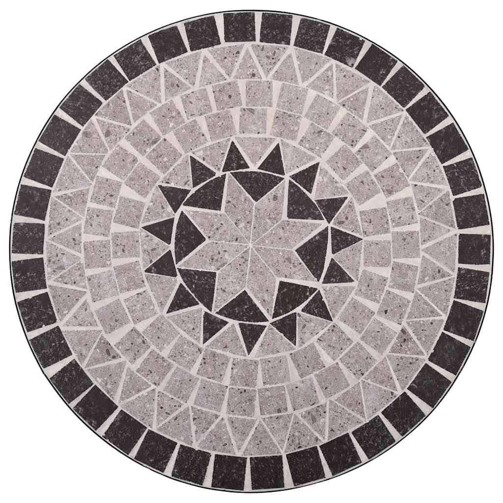 Bistrotisch Mosaik Keramik Braun 60 cm