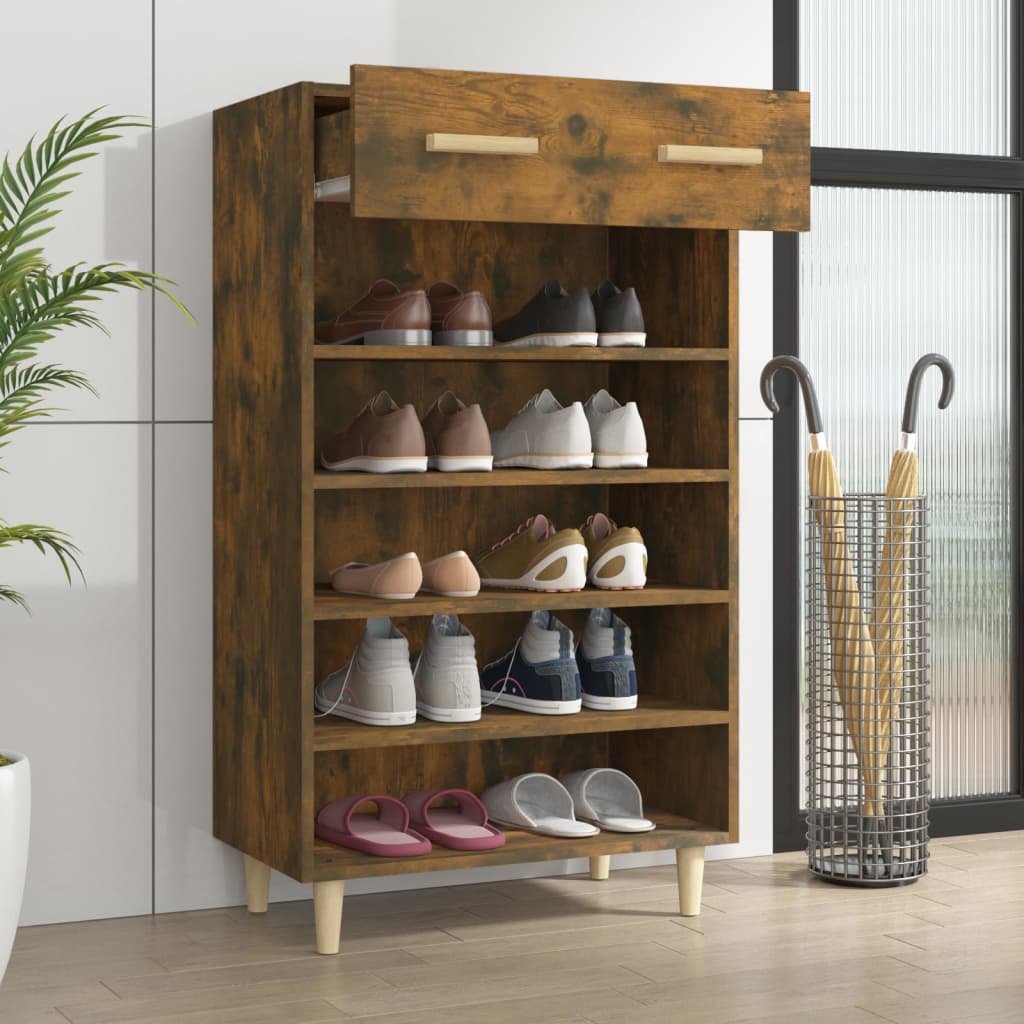 Schuhschrank mit Regal Altholz 60 x 35 x 105 cm Holzwerkstoff
