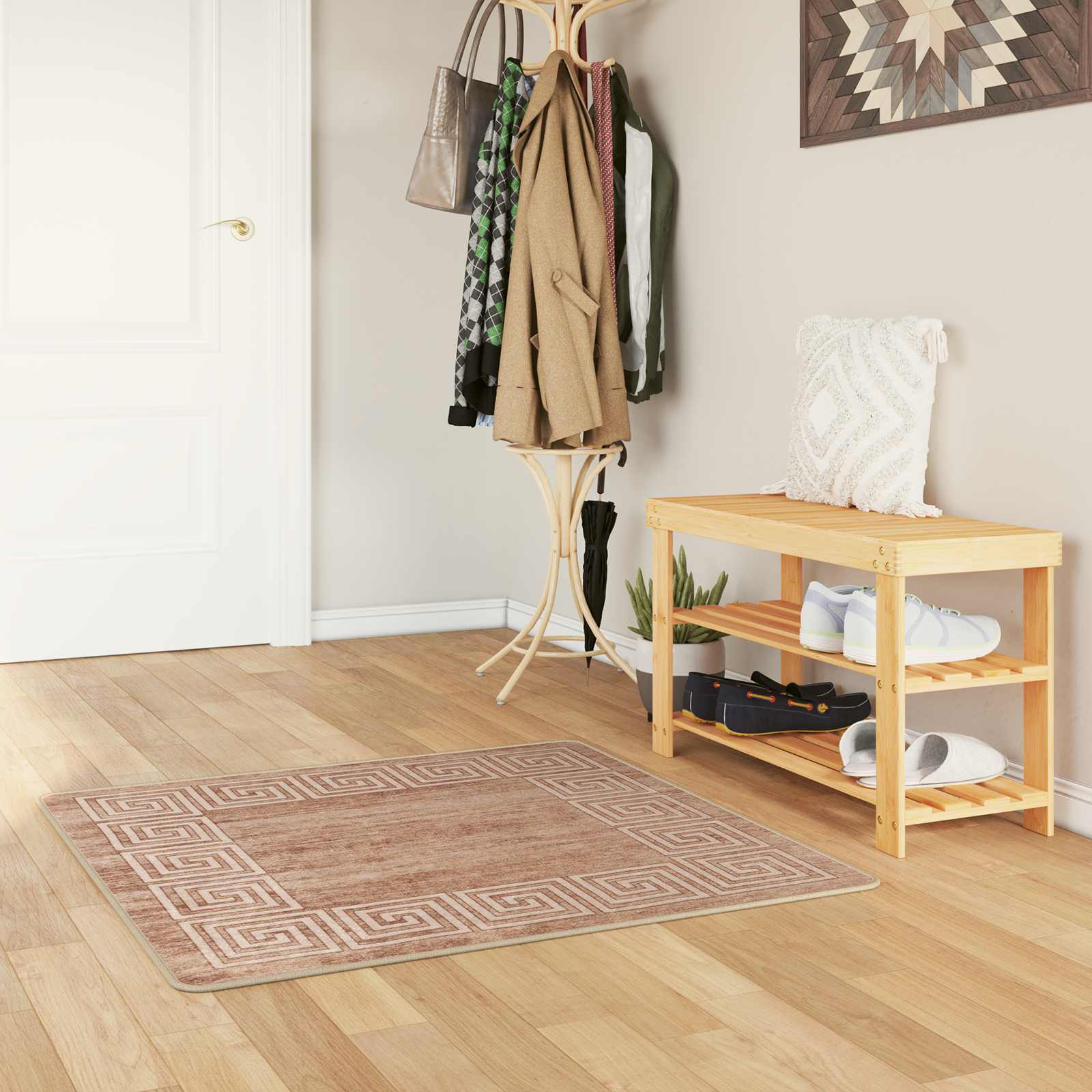 Teppich Waschbar Mehrfarbig 160x230 cm