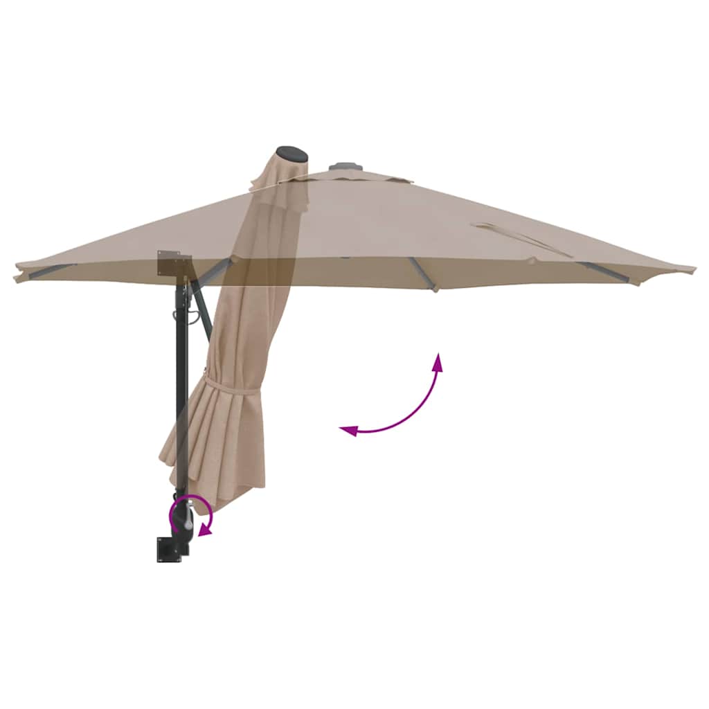 Garten-Sonnenschirm Sand 248 x 248 x 148 cm Polyester und Stahl