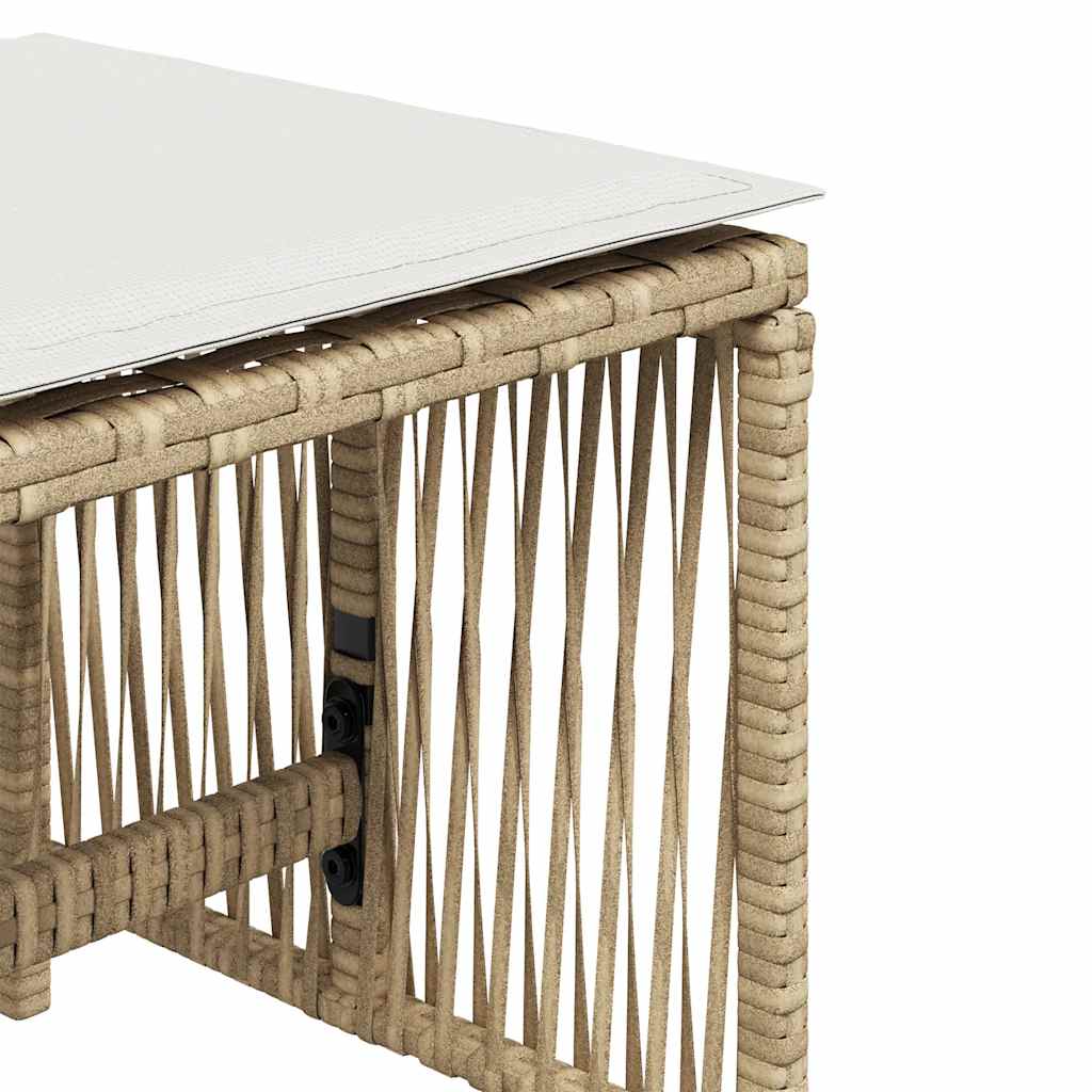 Gartenhocker mit Kissen 4 Stk. Schwarz 41x41x36 cm Poly Rattan