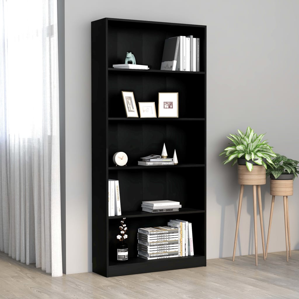 Bücherregal 3 Fächer Weiß 40x24x109 cm Holzwerkstoff