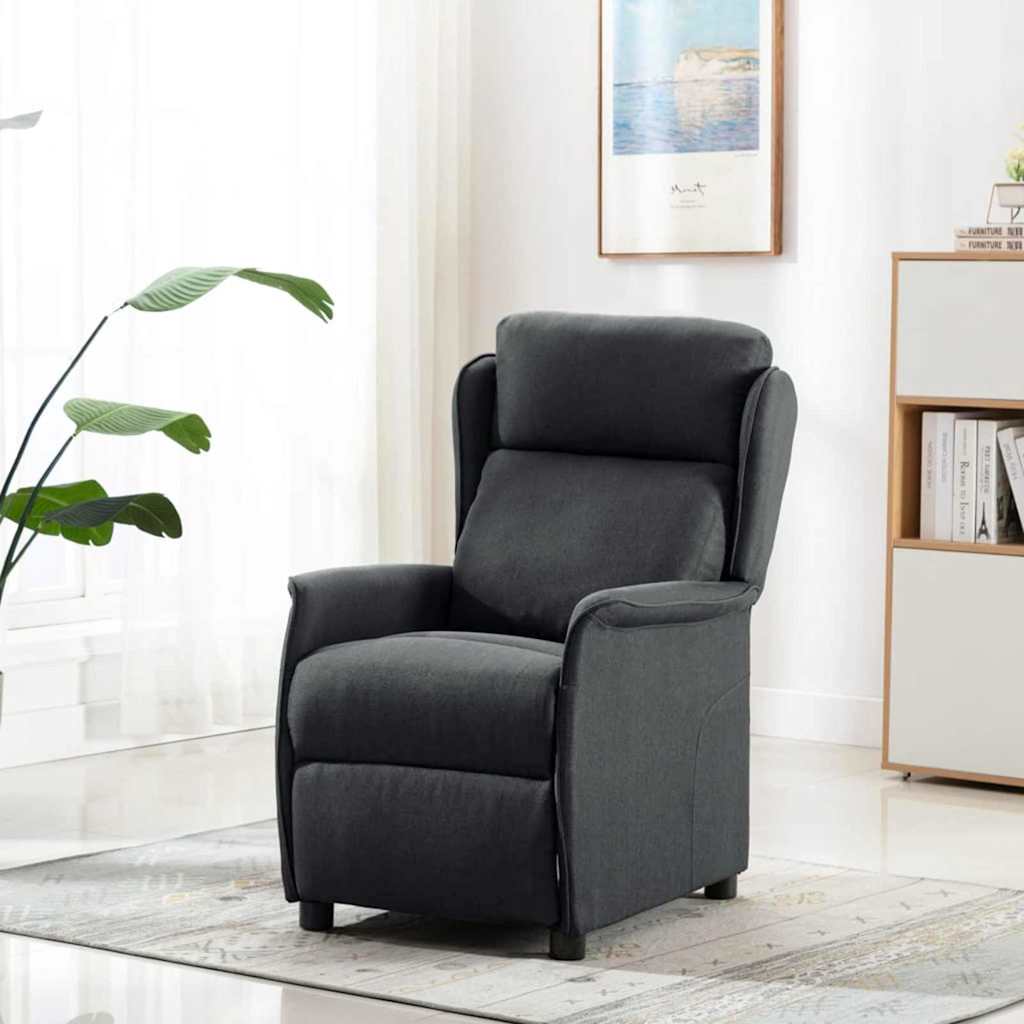 Massagesessel mit Kissen Hellgrau 93,5 x 67,5 x 101,5 cm Stoff