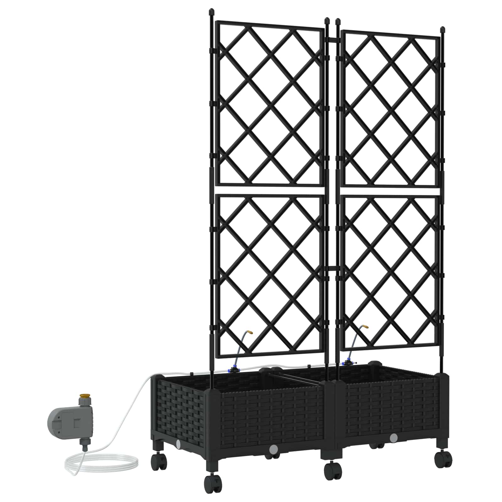 Garten-Pflanzgefäß 4 Stk. Braun 160 x 40 x 22 cm PP