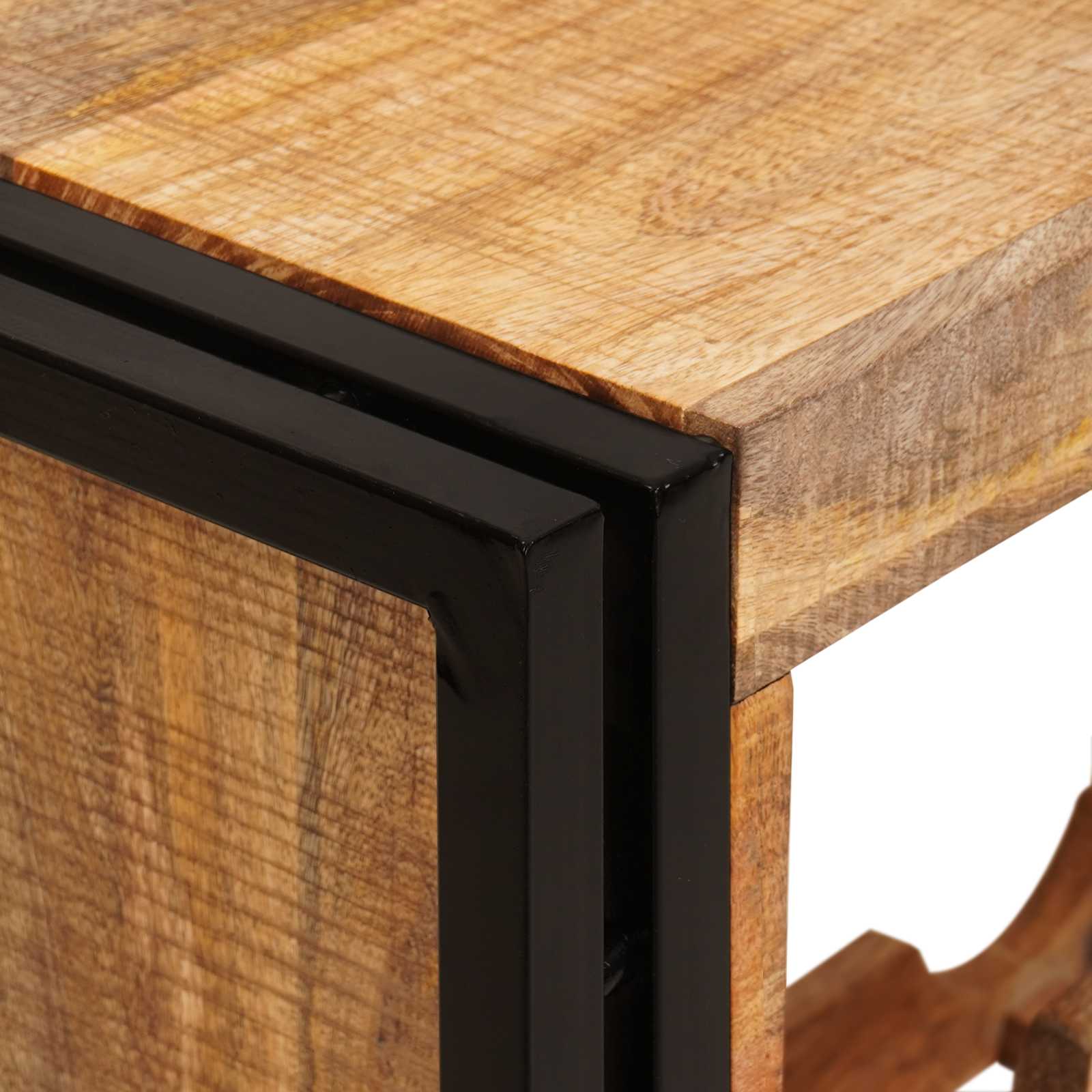 Weinregal Braun 60 x 45 x 33 cm Massives grobes Mangoholz
