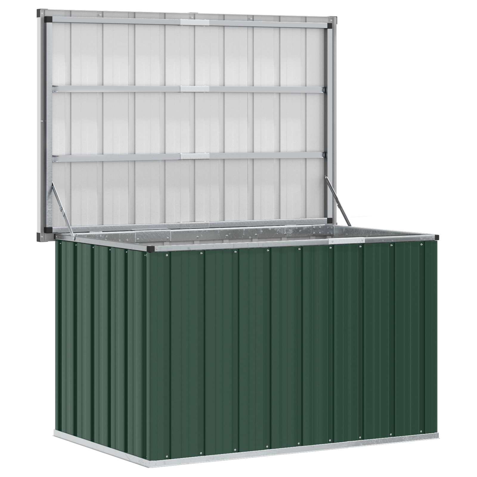 Außenlagerbox Holz 109 x 67 x 65 cm Verzinkter Stahl