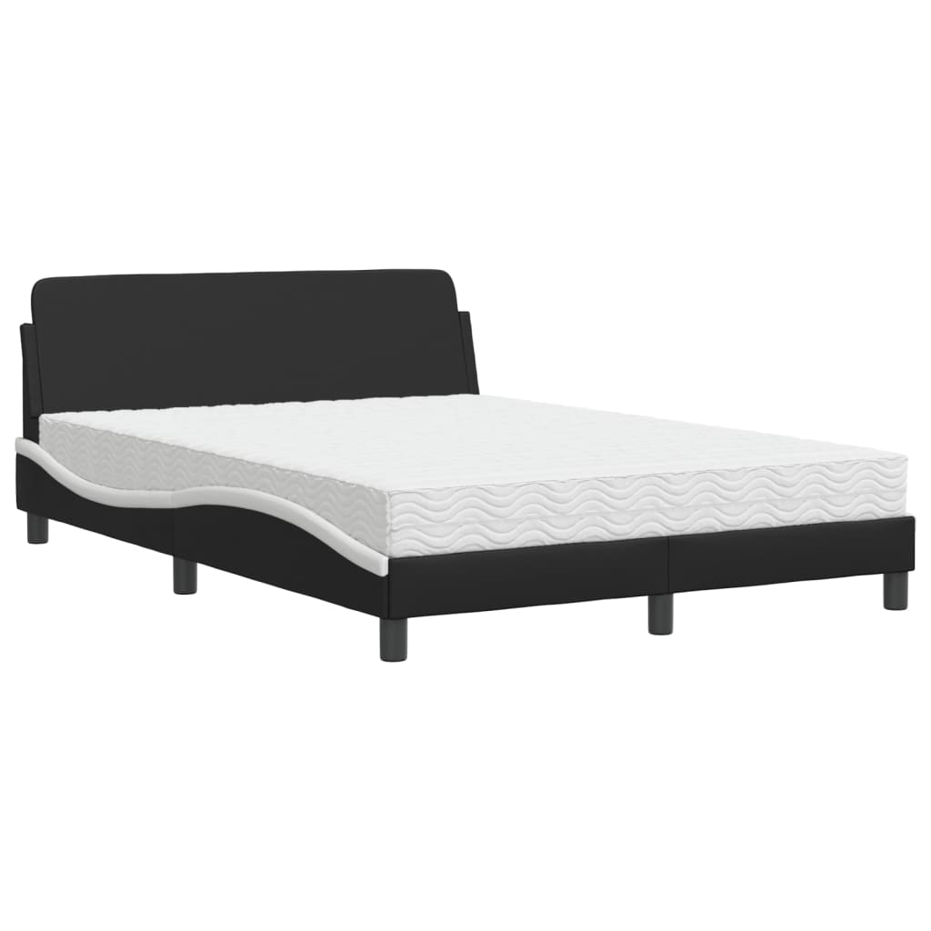 Bett mit Matratze "Dover" Schwarz 80x200 cm Kunstleder
