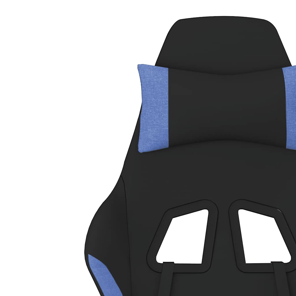Gaming-Stuhl mit Massagefunktion Schwarz und Creme Stoff