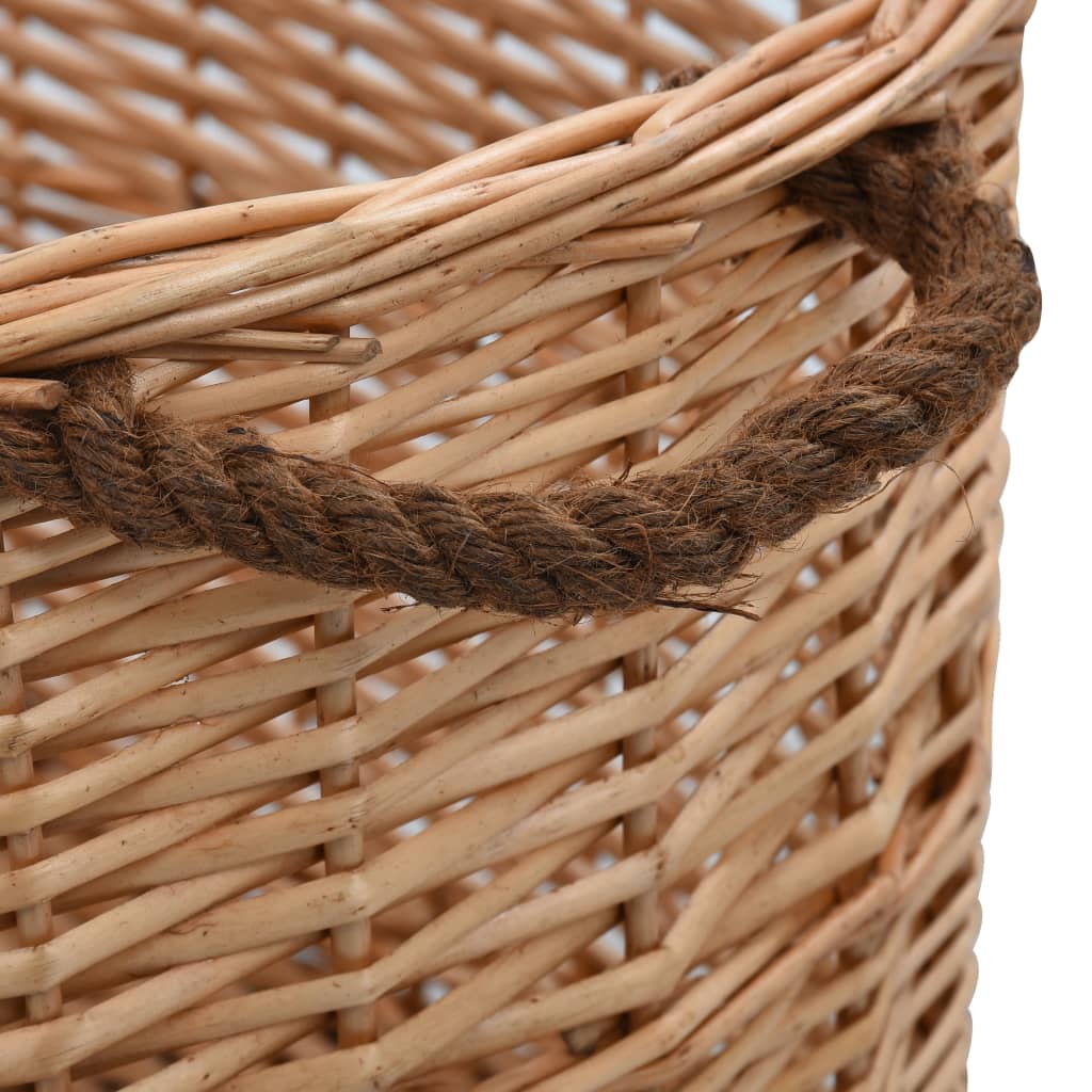 Holzkorb mit Tragegriffen 56x40x28 cm Natur Weide
