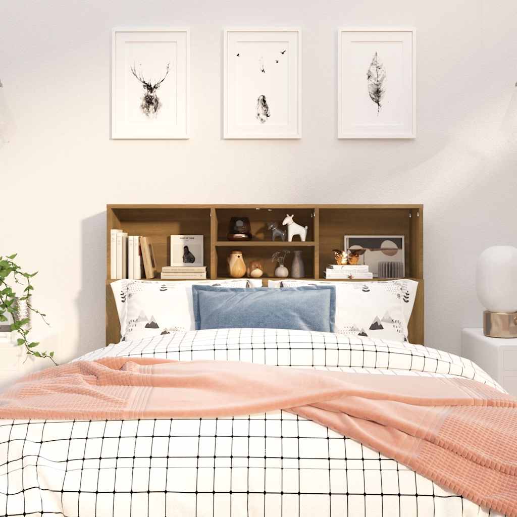 Bett-Kopfteil mit Ablagen Weiß 100x19x103,5 cm