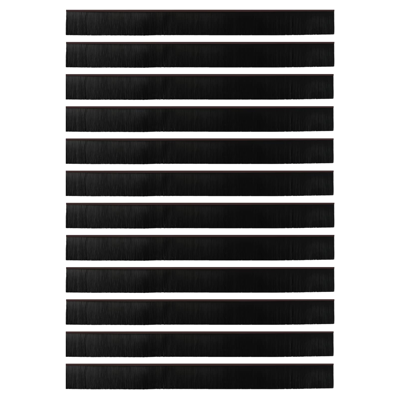 Selbstklebende Türbürstendichtungen 2 pcs Braun 100 cm
