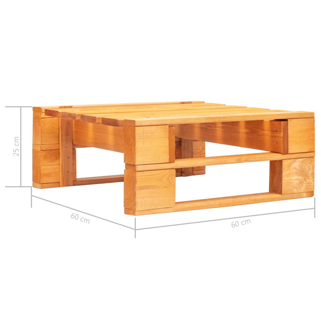 Outdoor-Ottomane Paletten Holz Grau