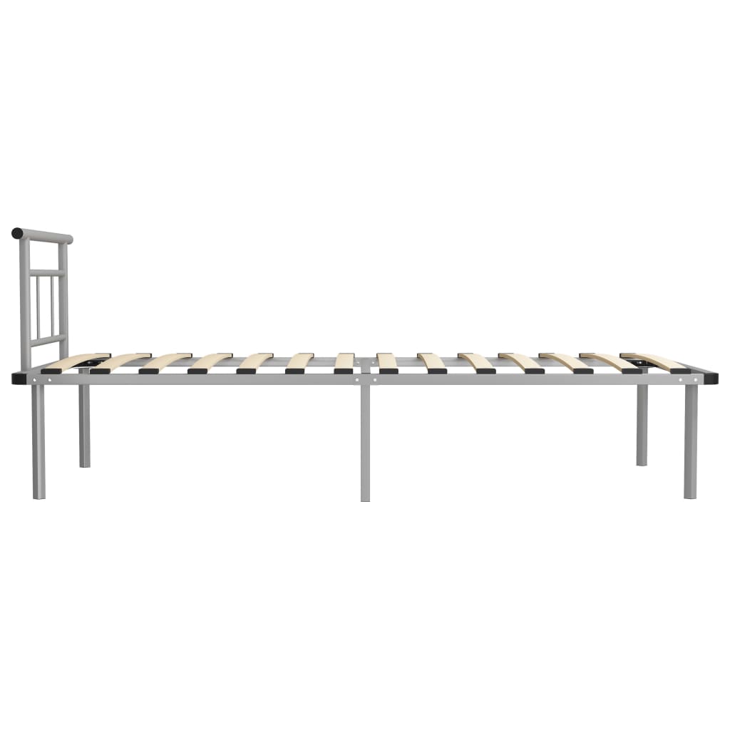 Bettgestell Grau Metall 90x200 cm
