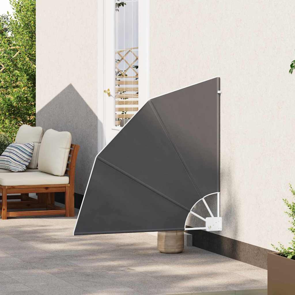 Faltbarer Balkonfächer Grau 210×210 cm