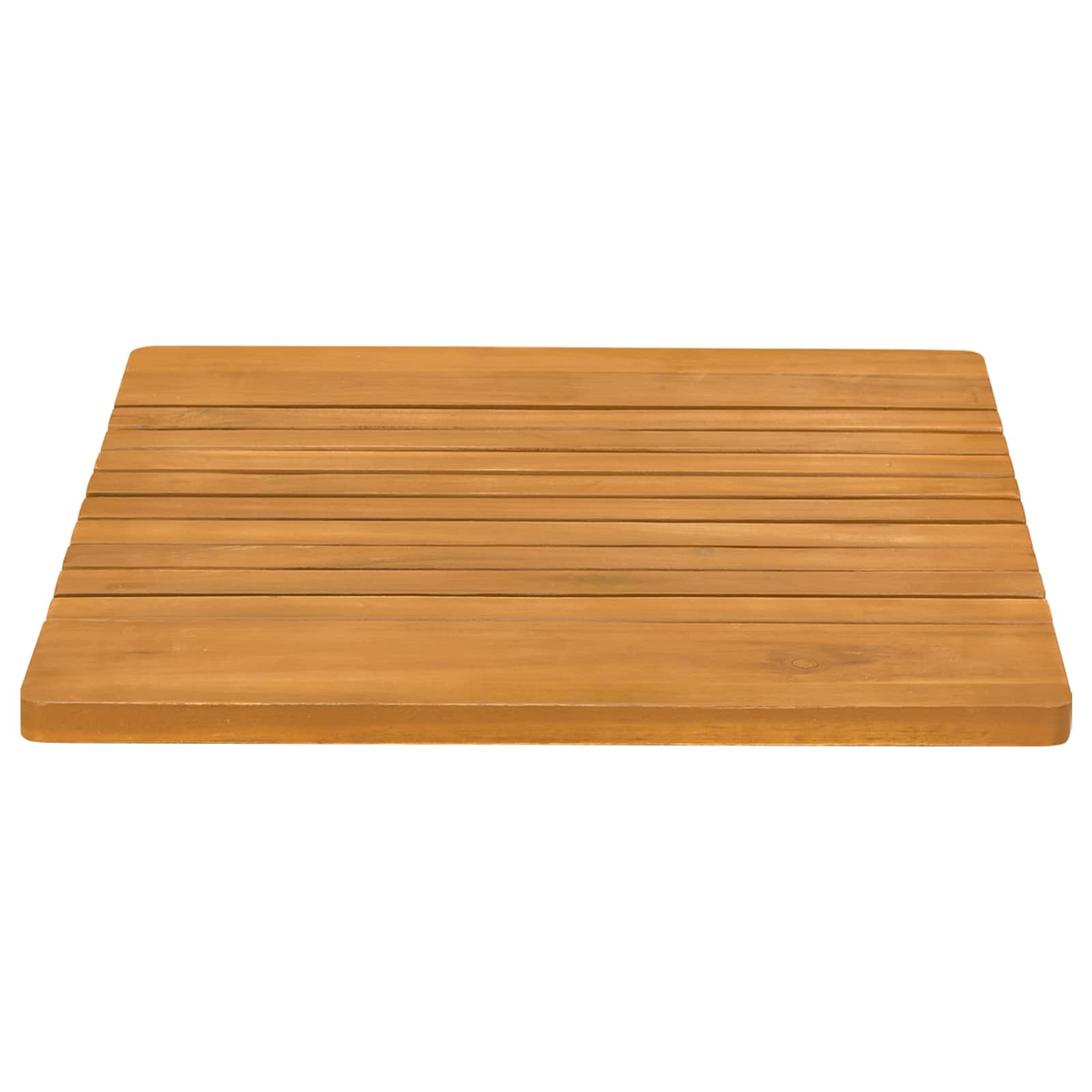 Badematte Uni Braun 59 x 40 cm Massives Akazienholz