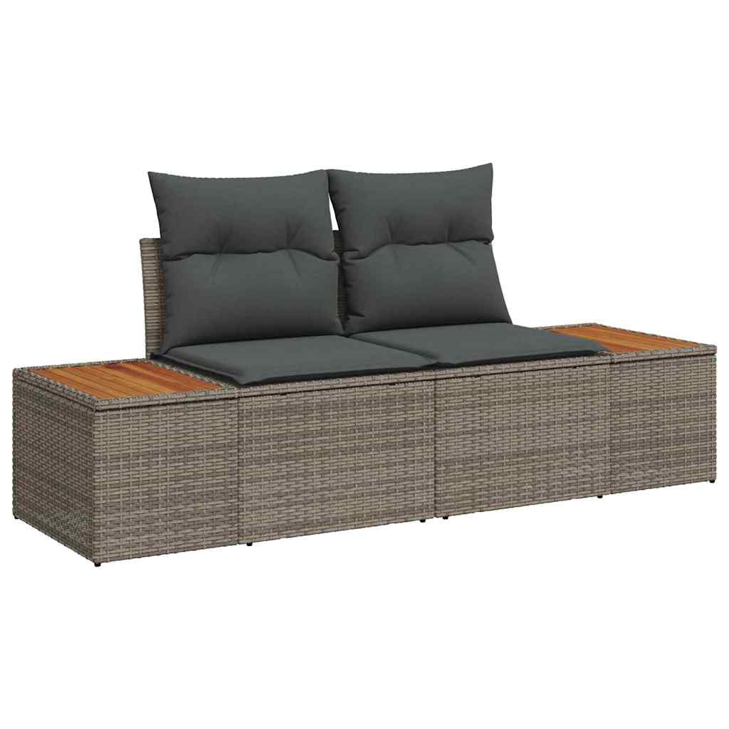Garten Essgruppe mit Kissen 6 pcs Schwarz und Beige