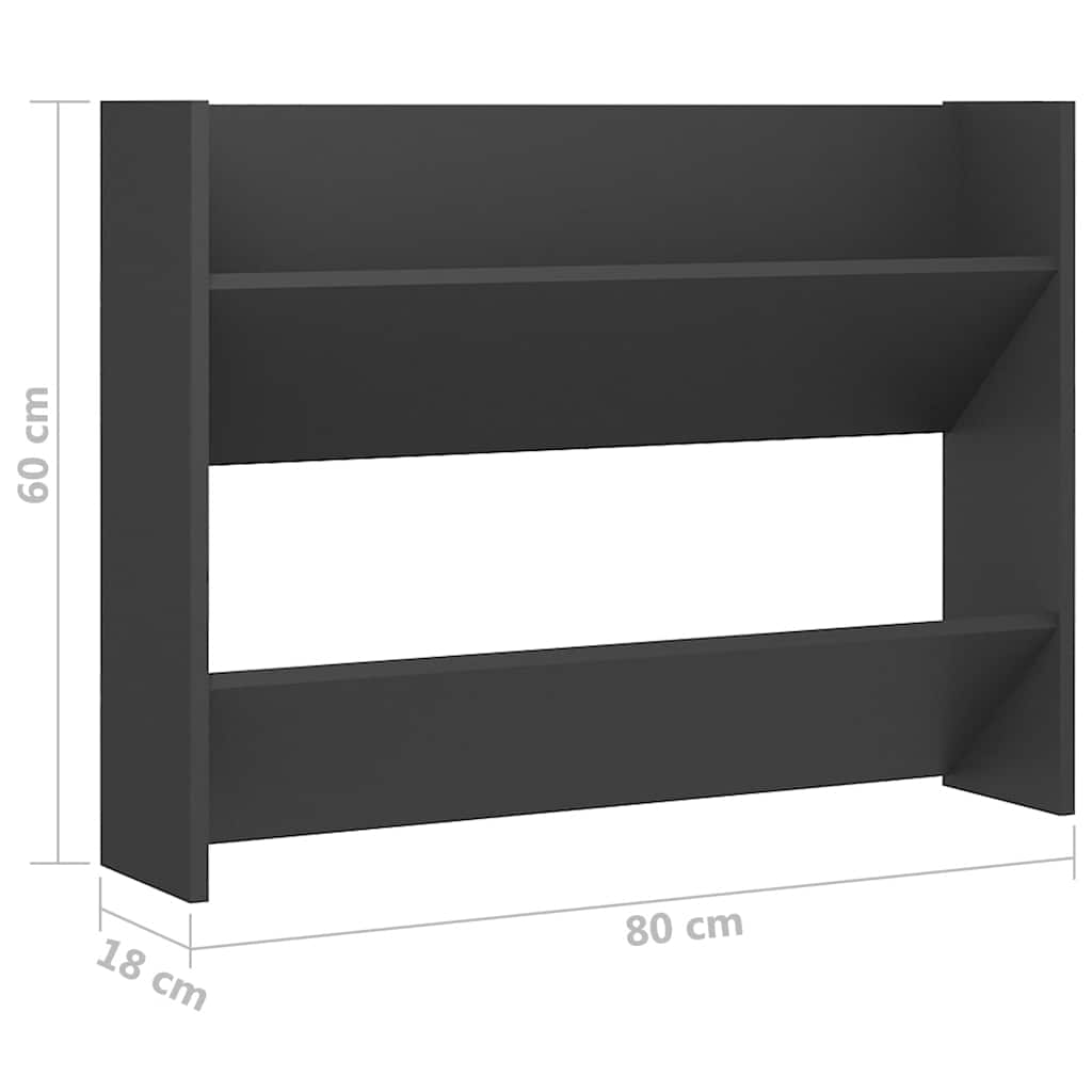 Wand-Schuhschränke 4 Stk. Weiß 60x18x60 cm Holzwerkstoff