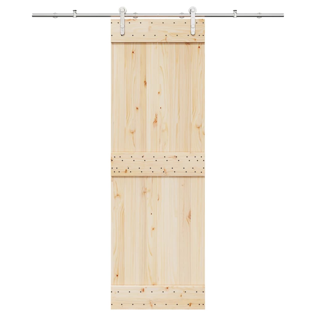 Schiebetür-Beschlagsatz 183 cm Edelstahl Silbern