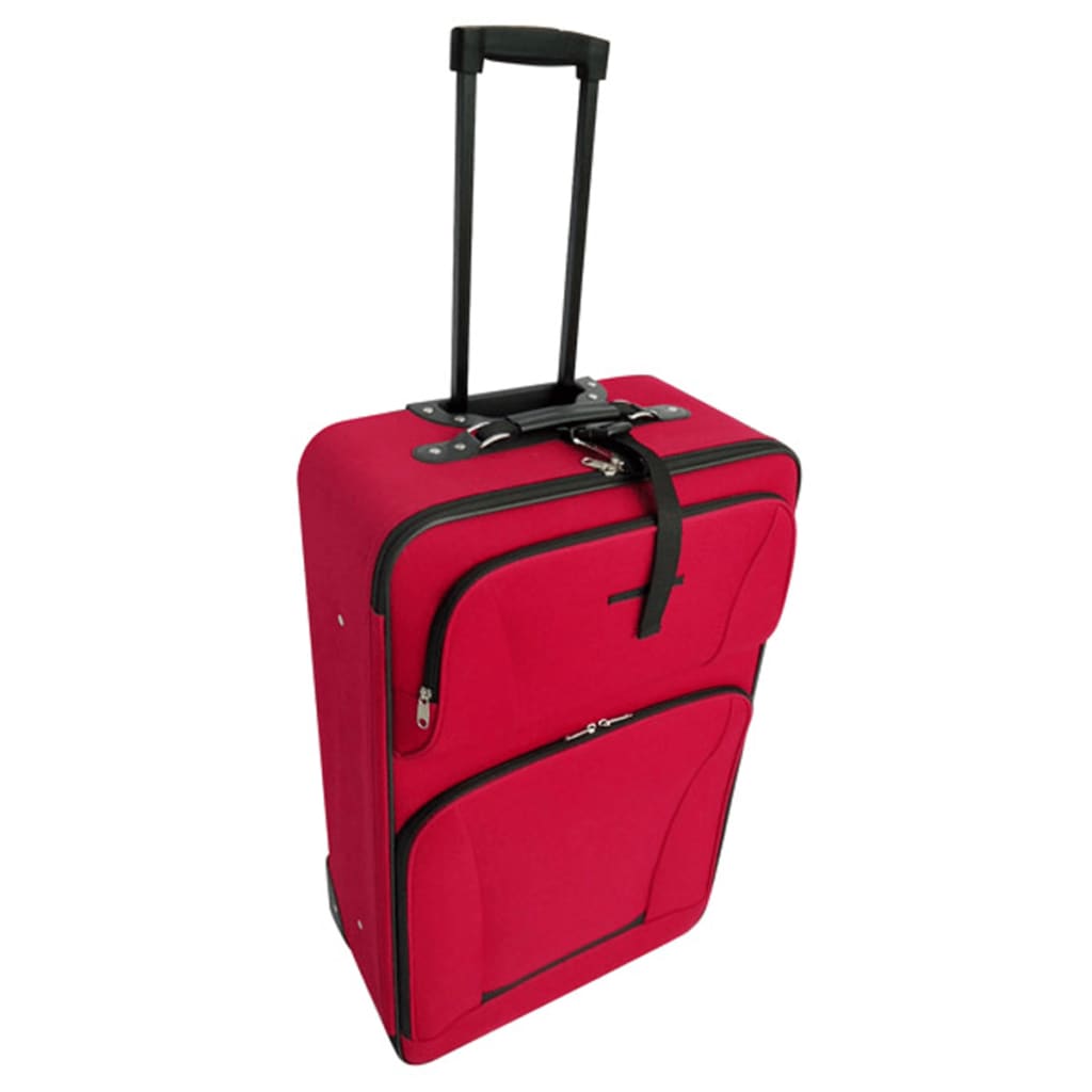 5-tlg. Reisekoffer-Set Blau Stoff