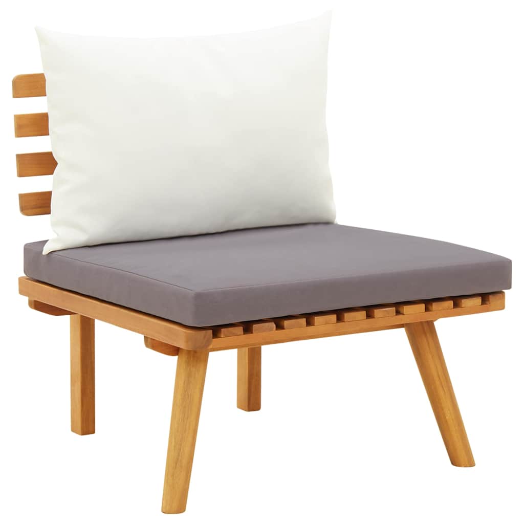 2-Sitzer-Gartensofa mit Kissen Massivholz Akazie