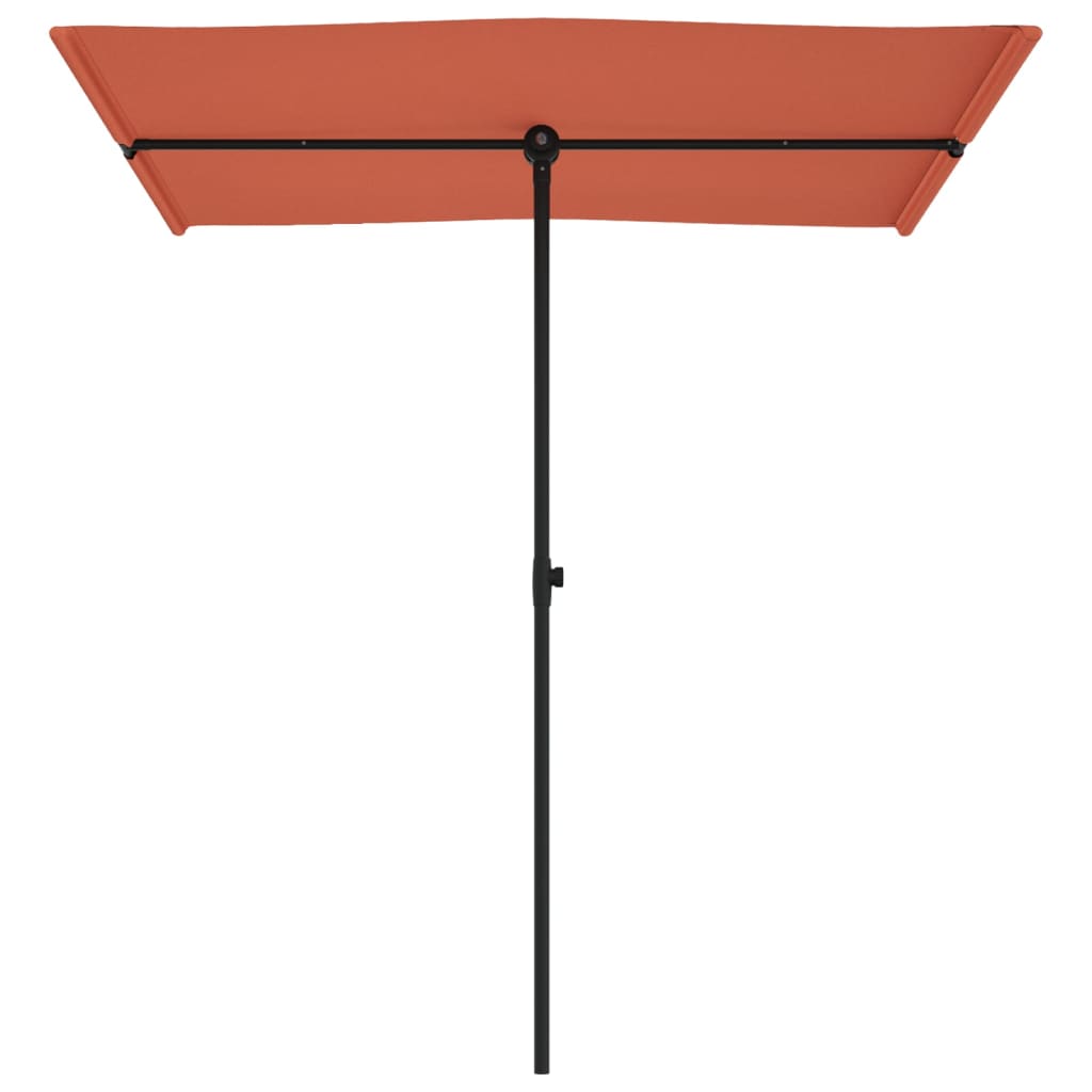 Sonnenschirm mit Aluminium-Mast 180x110 cm Bordeauxrot