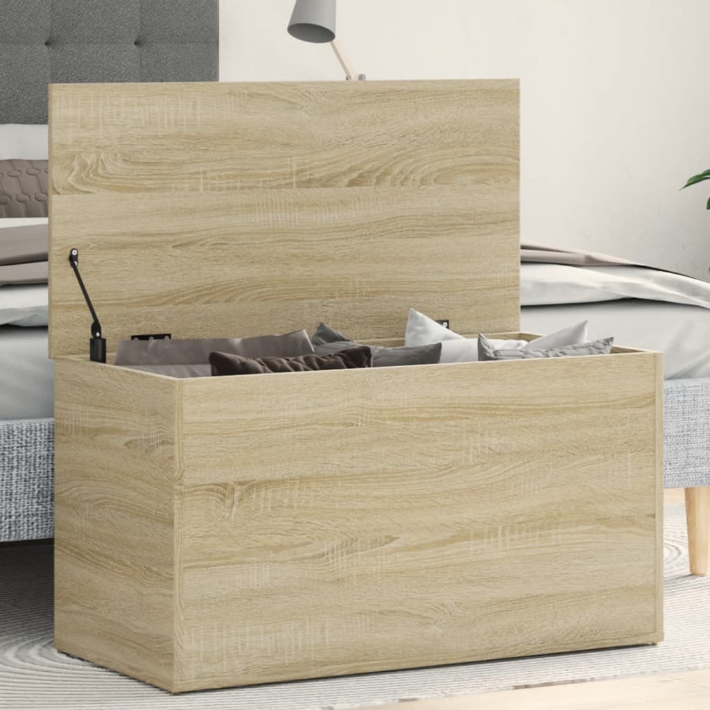 Aufbewahrungstruhe Weiß 84x42x46 cm Holzwerkstoff