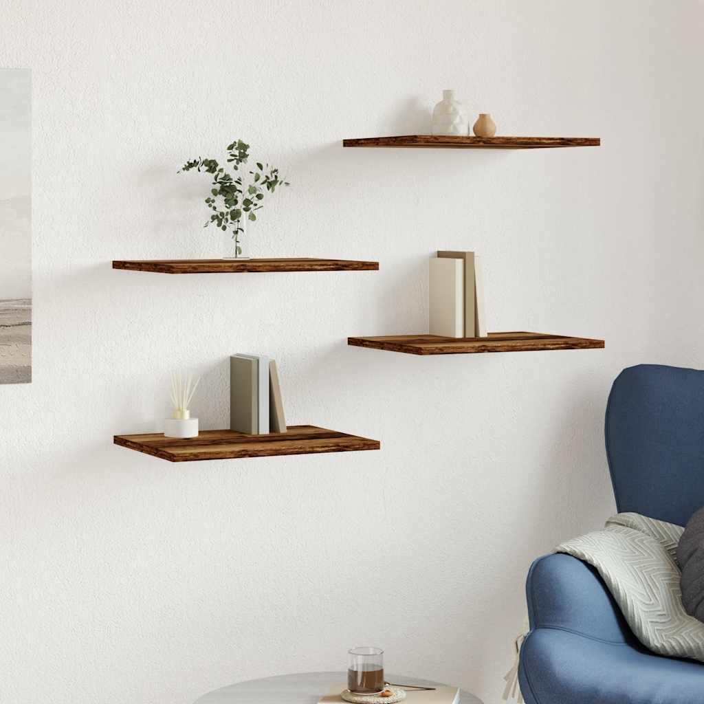 Bücherregal-Bretter 4 Stk. Weiß 40x10x1,5 cm Holzwerkstoff