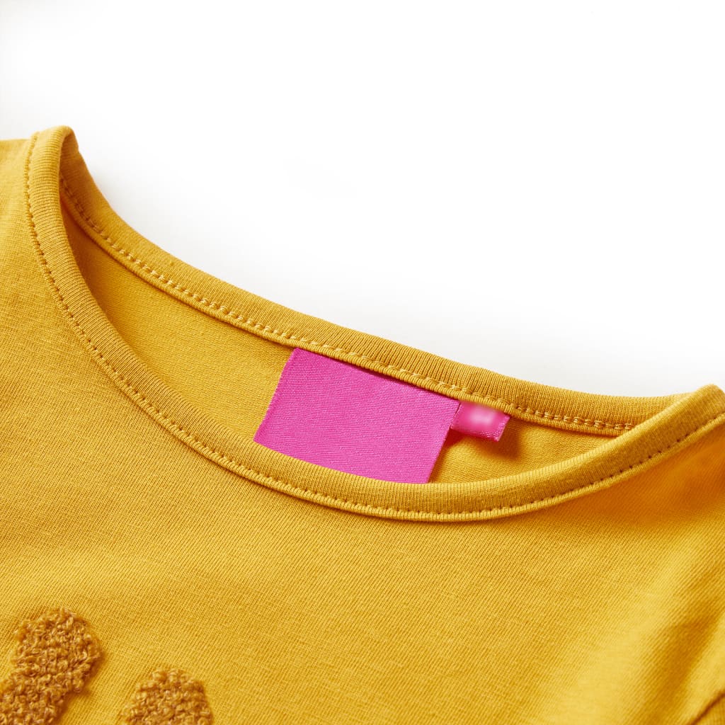 Kinder-Langarmshirt Dunkles Ocker 116