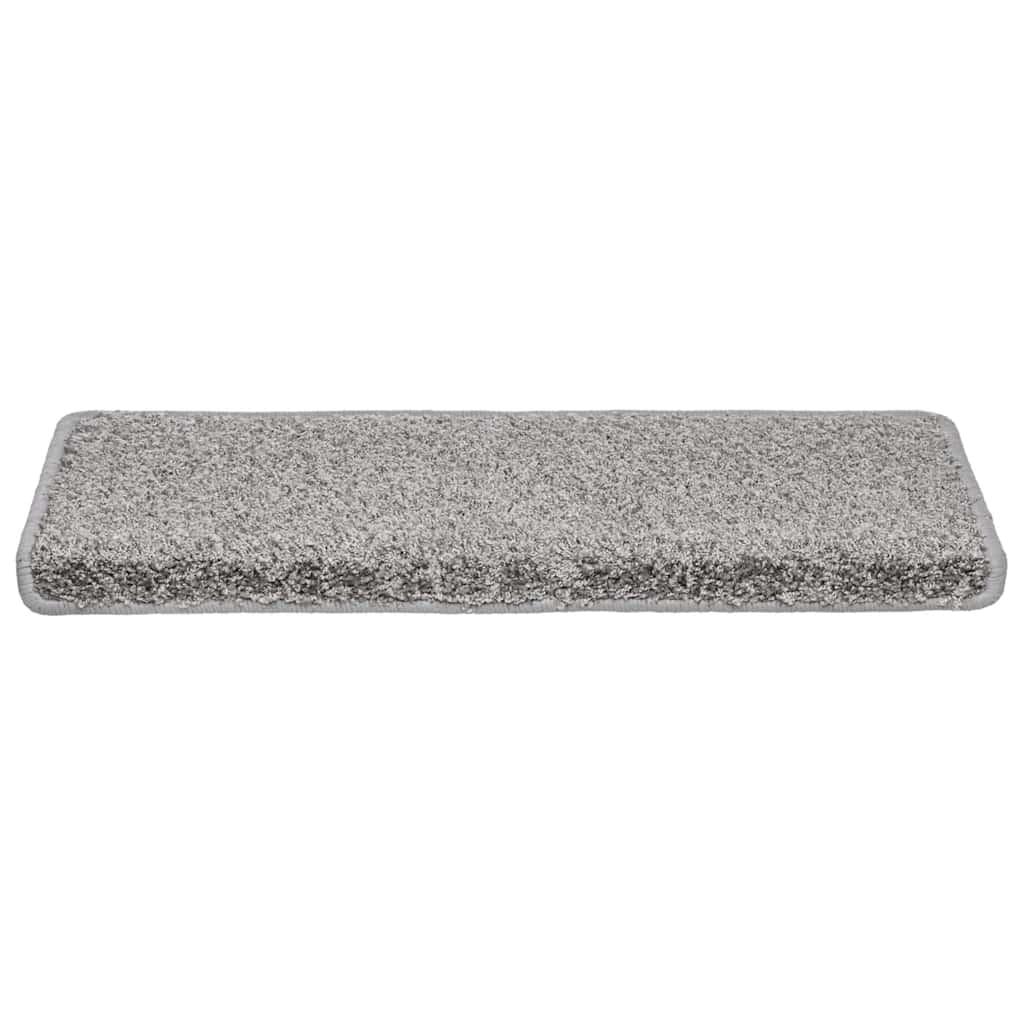 Stufenmatten 15 Stk. 65x21x4 cm Grau Rechteckiger Rand