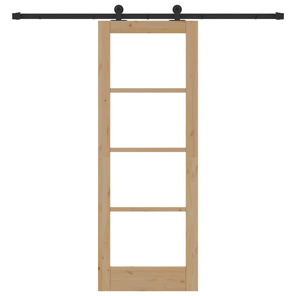 Schiebetür ORKDAL Natürlich und Schwarz 61 x 198,5 cm